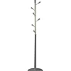 Perchero moderno mod. 413 herrajes en cromo satinado lacado gris, 190 cm(alto)37 cm(ancho)37 cm(largo)