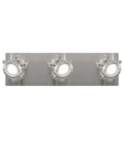 Plafón 3 luces Olbia niquel satinado 15 cm(alto) 40 cm(ancho) 13 cm (fondo)