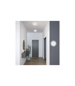 Plafón led modelo Sorrento acabado blanco, 4cm(alto) 20cm(ancho) 20cm(fondo) .