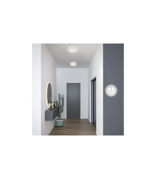 Plafón led modelo Sorrento acabado blanco, 4cm(alto) 20cm(ancho) 20cm(fondo) .