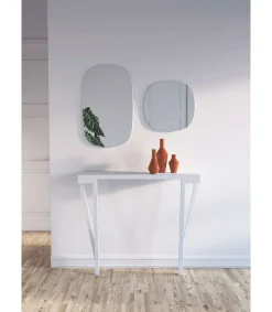 Recibidor modelo 732 acabado blanco, 79cm(alto) 90cm(ancho) 28cm(prof.)