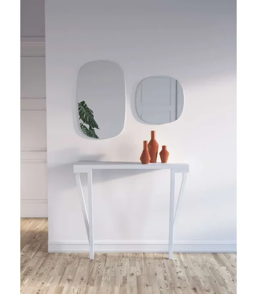 Recibidor modelo 732 acabado blanco, 79cm(alto) 90cm(ancho) 28cm(prof.)