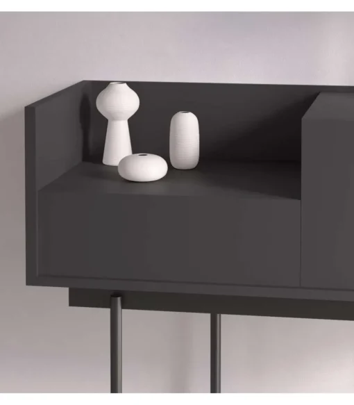 Recibidor modelo 671 acabado grafito, 84cm(alto) 98cm(ancho) 31cm(prof.)