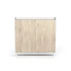 Recibidor zapatero 2 puertas modelo 526 acabado blanco/roble claro, 87 cm (alto) x 90 cm (ancho) x 25.5 cm (prof.)