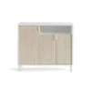 Recibidor zapatero 3 puertas Modelo 520 acabado blanco/roble claro. 88 cm (alto) x 100 cm (ancho) x 37 cm (prof.)