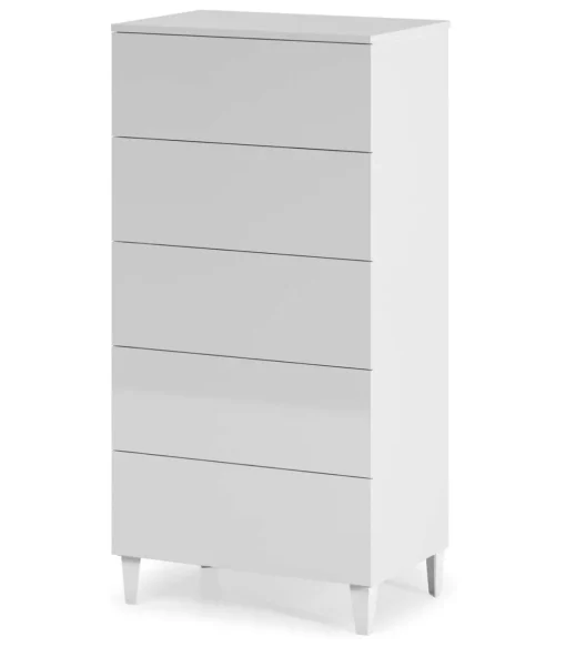 Sifonier 5 Cajones Pekin acabado blanco 117 cm(alto)61 cm(ancho)40 cm(fondo)