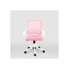 Silla de estudio juvenil Martina en rosa y blanco. Alto: 88-98, Ancho: 57, Fondo: 53.5.