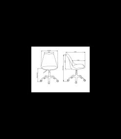 Silla de oficina Adriana acabado rosa. Alto: 85.5-100.5cm Ancho: 47.5cm Fondo: 54.5cm.