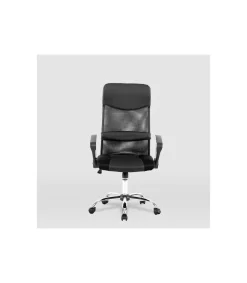 Silla de oficina Dafne acabado negro. Alto: 112.5-122cm Ancho: 60cm Fondo: 49.5cm.