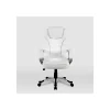 Silla de oficina Elisabeth en piel sintética blanca. Alto: 115.5/125.5cm Ancho: 64.5cm Fondo: 70.5cm.