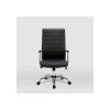 Silla de oficina Lara acabado negro. Alto: 107/117cm Ancho: 57.5cm Fondo: 60.5cm.
