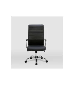 Silla de oficina Lara acabado negro. Alto: 107/117cm Ancho: 57.5cm Fondo: 60.5cm.