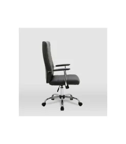 Silla de oficina Lara acabado negro. Alto: 107/117cm Ancho: 57.5cm Fondo: 60.5cm.