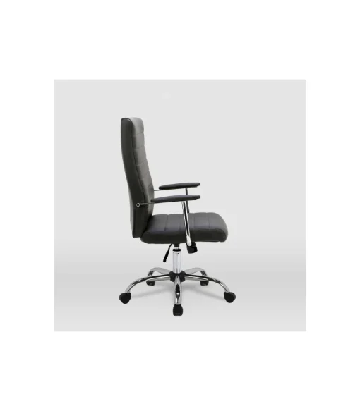 Silla de oficina Lara acabado negro. Alto: 107/117cm Ancho: 57.5cm Fondo: 60.5cm.