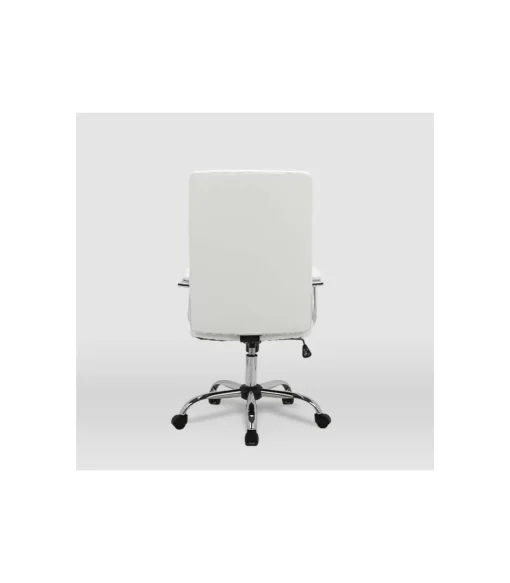 Silla de oficina Lara acabado blanco. Alto: 107/117cm Ancho: 57.5cm Fondo: 60.5cm.
