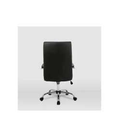 Silla de oficina Lara acabado negro. Alto: 107/117cm Ancho: 57.5cm Fondo: 60.5cm.