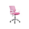 Silla despacho de diseño moderno giratoria elevable acabado rosa, 53 cm(ancho) 79/91 cm(altura) 49 cm(fondo)