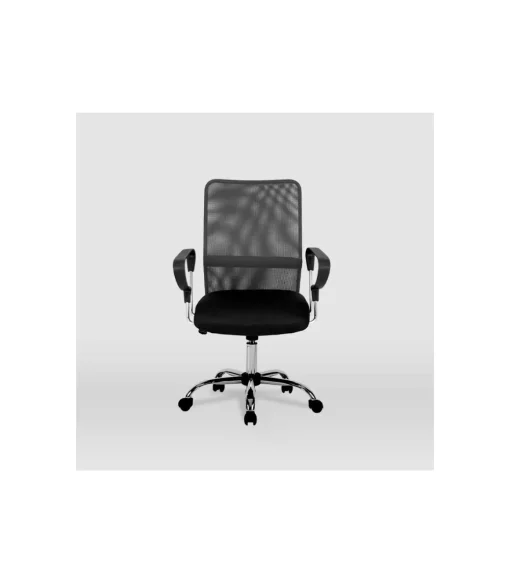 Silla despacho giratoria Helena tapizada en tejido transpirable gris, 86/96cm(alto) 59cm(ancho) 54cm(largo)