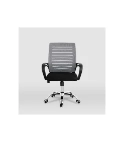 Silla despacho giratoria Emma tapizada en tejido transpirable gris, 92/102cm(alto) 61cm(ancho) 53cm(largo)