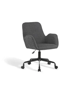 Silla despacho giratoria elevable acabado gris oscuro, 61m(ancho) 82/90cm(altura) 64cm(fondo)