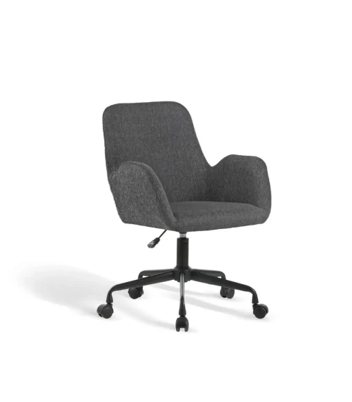 Silla despacho giratoria elevable acabado gris oscuro, 61m(ancho) 82/90cm(altura) 64cm(fondo)