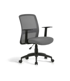 Silla despacho giratoria elevable acabado gris, 61m(ancho) 87/94cm(altura) 59cm(fondo)