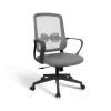 Silla despacho giratoria elevable acabado gris/negro, 66m(ancho) 97/105cm(altura) 61cm(fondo)