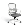 Silla despacho giratoria elevable acabado gris/blanco, 66m(ancho) 97/105cm(altura) 61cm(fondo)