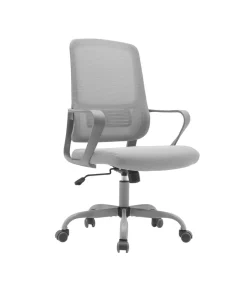 Silla despacho giratoria elevable acabado gris, 59m(ancho) 99/109cm(altura) 56cm(fondo)