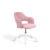 Silla despacho giratoria elevable acabado rosa, 58m(ancho) 71/81cm(altura) 58cm(fondo)