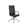 Silla despacho giratoria elevable piel sintetica en color negro, 109-116 cm(alto)61 cm(ancho)69 cm(largo)