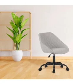Silla despacho giratoria elevable acabado gris claro, 58m(ancho) 74/84cm(altura) 60cm(fondo)