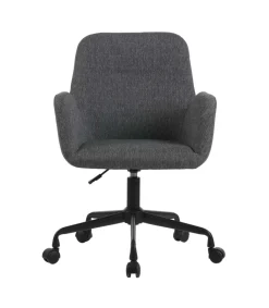 Silla despacho giratoria elevable acabado gris oscuro, 61m(ancho) 82/90cm(altura) 64cm(fondo)
