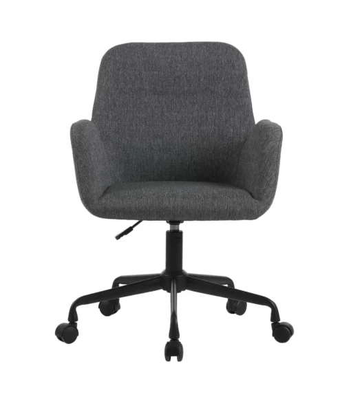 Silla despacho giratoria elevable acabado gris oscuro, 61m(ancho) 82/90cm(altura) 64cm(fondo)
