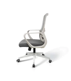 Silla despacho giratoria elevable acabado gris/blanco, 66m(ancho) 97/105cm(altura) 61cm(fondo)
