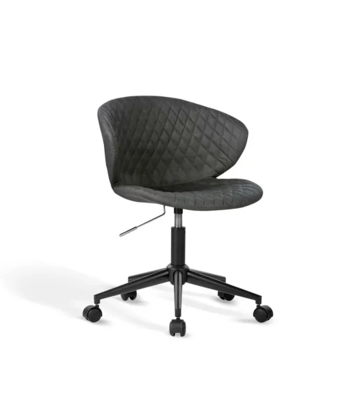 Silla despacho giratoria elevable acabado gris oscuro, 60m(ancho) 73/82cm(altura) 54cm(fondo)