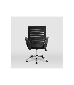 Silla despacho giratoria Emma tapizada en tejido transpirable gris, 92/102cm(alto) 61cm(ancho) 53cm(largo)