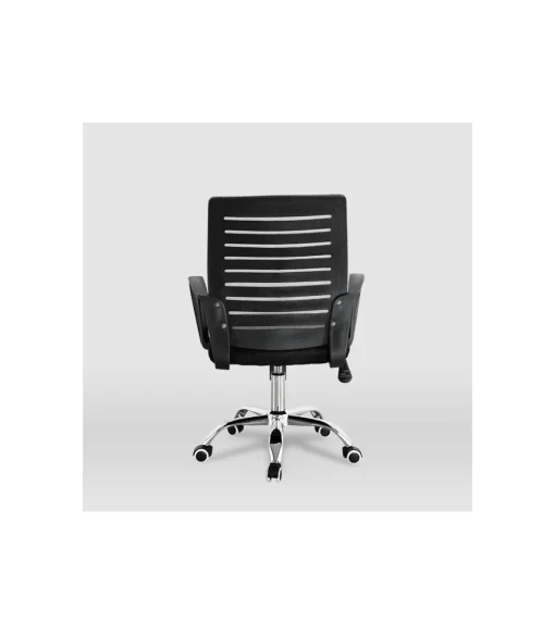 Silla despacho giratoria Emma tapizada en tejido transpirable gris, 92/102cm(alto) 61cm(ancho) 53cm(largo)