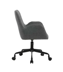 Silla despacho giratoria elevable acabado gris oscuro, 61m(ancho) 82/90cm(altura) 64cm(fondo)