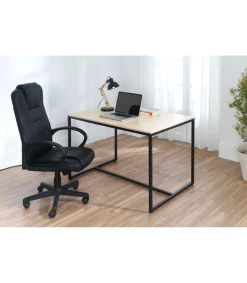 Sillón despacho giratorio Henry símil piel negro 118-126cm(alto) 64cm(ancho) 64cm(fondo).