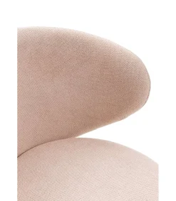 Sillón despacho giratorio elevable Rebeca acabado rosa clara, 60.5m(ancho) 73.5/83cm(altura) 60.5cm(fondo)