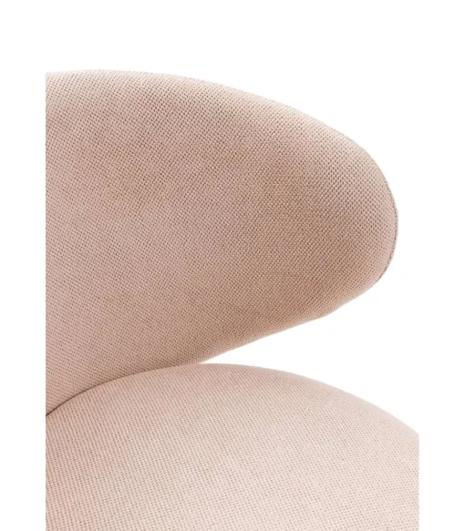 Sillón despacho giratorio elevable Rebeca acabado rosa clara, 60.5m(ancho) 73.5/83cm(altura) 60.5cm(fondo)