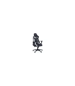 Sillón gamer giratorio Neo Pro regulable tapizado en símil piel negro/blanco, 65 x 65 x 98 - 108 cm (ancho x largo x alto)