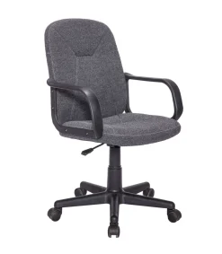 Sillón giratorio Genesis en tejido gris marengo, 100/110cm(alto) 62cm(ancho) 62cm(largo)
