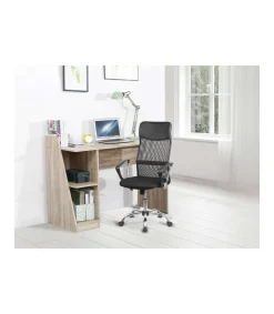 Sillón giratorio Graciela acabado negro, 63 x 50 x 112-121cm (ancho x largo x alto)