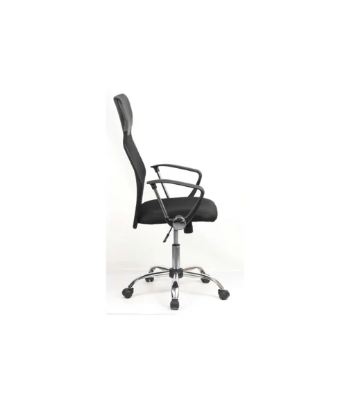 Sillón giratorio Graciela acabado negro, 63 x 50 x 112-121cm (ancho x largo x alto)