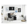 Sillón giratorio Inmaculada en polipiel negro, 66,5 x 51 x 111-120 cm (ancho x largo x alto)