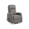 Sillón relax levantapersonas eléctrico Divinity tapizado en tela gris, 102cm(alto) 68cm(ancho) 90cm(fondo)
