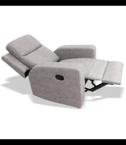 Sillón relax manual Nadal tapizado cemento, 83cm(Ancho) 92cm (Fondo) 102cm(Alto)
