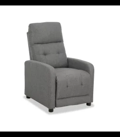 Sillón relax manual Numancia tapizado gris, 81cm(Ancho) 94cm (Fondo) 102cm(Alto)